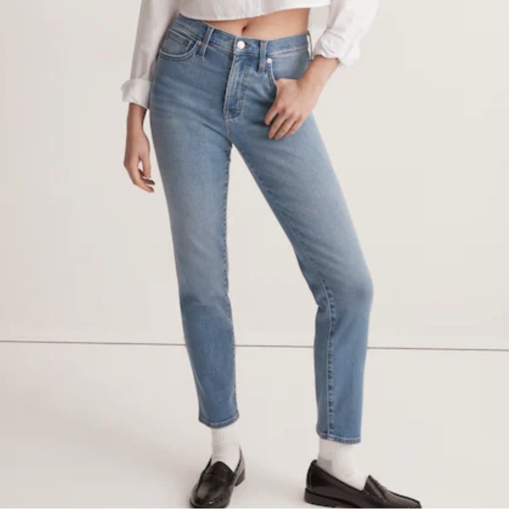 Madewell Mid-Rise Stovepipe Straight Leg Jeans Skyford Wash Size 27